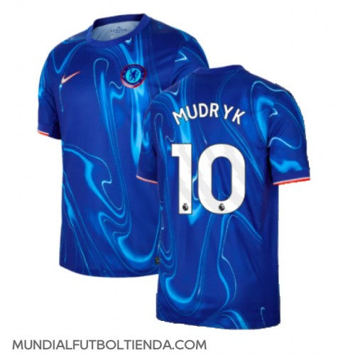 Camiseta Chelsea Mykhailo Mudryk #10 Primera Equipación Replica 2024-25 mangas cortas